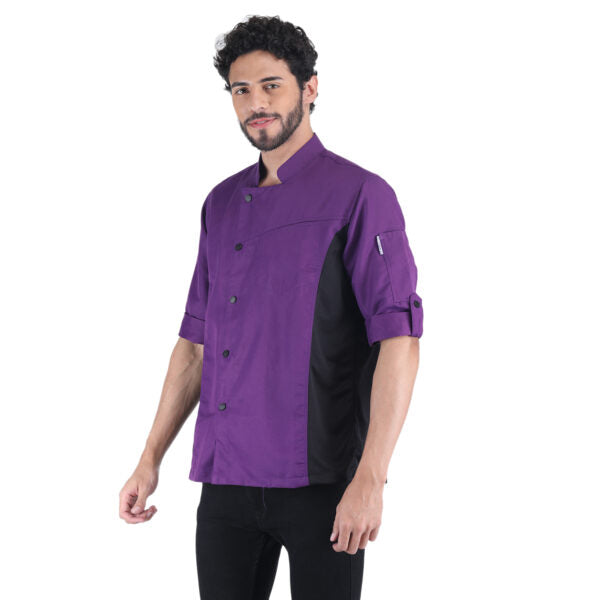 Unisex Asymmetrical Chef Coat Jacket with Side mesh for All kind of Chefs